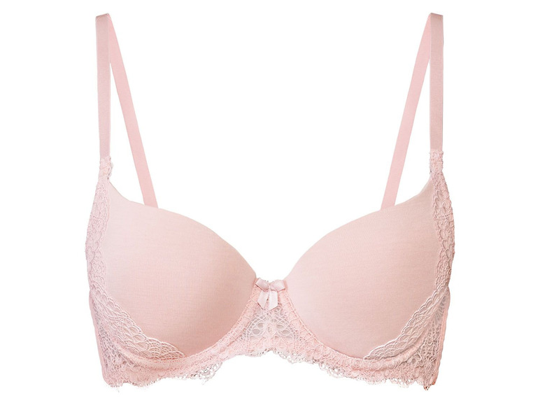 Ein rosa BH mit Spitzendetails.