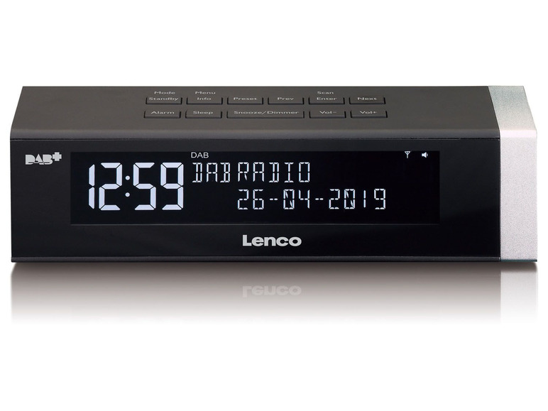Gehe zu Vollbildansicht: Lenco CR-630 DAB+/FM Stereo Uhrenradio mit 4W RMS - Bild 1