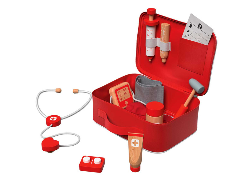Gehe zu Vollbildansicht: Playtive Holzspielzeug-Set »Arzttasche« - Bild 1