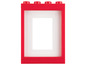 Ein roter Bilderrahmen im Lego-Stil.