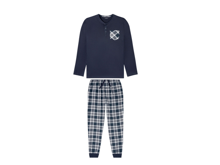 Gehe zu Vollbildansicht: LIVERGY Herren Pyjama, reine Baumwolle - Bild 10