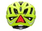 Gelber Fahrradhelm mit rotem Rücklicht von Alpina.