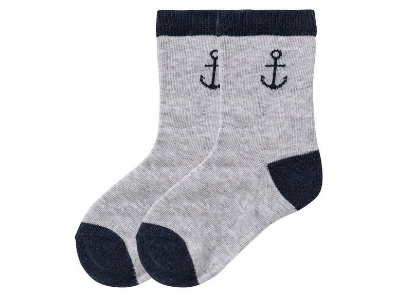 Gehe zu Vollbildansicht: LUPILU® Jungen Socken, Maritimer-Look, mit Lycra, hoher Baumwollanteil, 7 Paar - Bild 6