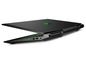 Ein schwarzer HP Pavilion Gaming-Laptop mit offenem Bildschirm.