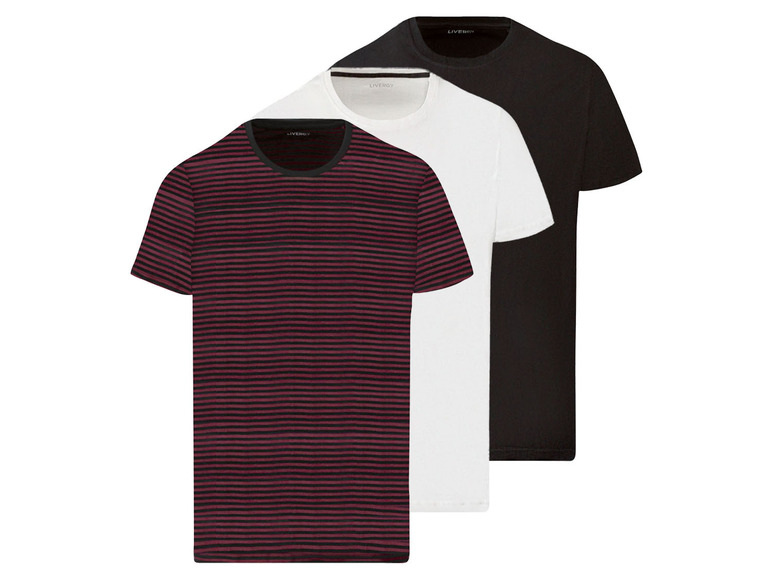 Gehe zu Vollbildansicht: LIVERGY® Herren T-Shirt, 3 Stück, mit Baumwolle - Bild 9