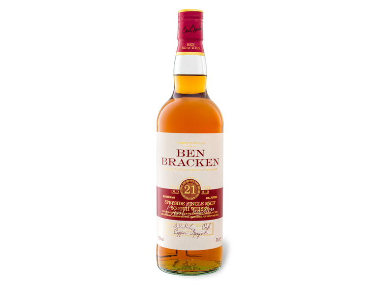 Gehe zu Vollbildansicht: Ben Bracken Speyside Single Malt Scotch Whisky 21 Jahre mit Geschenkbox 41,9% Vol - Bild 2