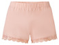 Rosa Damen Shorts mit Spitze.