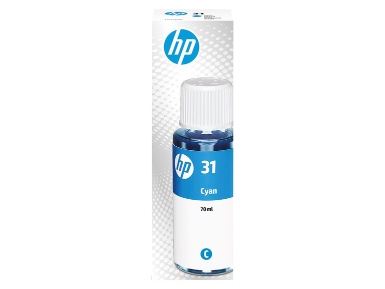 Gehe zu Vollbildansicht: HP 31 Tintenflaschen cyan, 70 ml - Bild 1