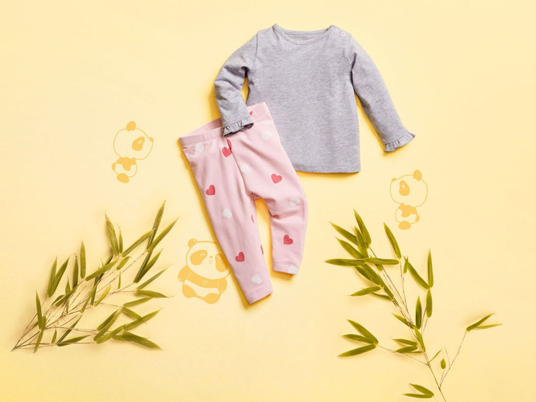 Gehe zu Vollbildansicht: LUPILU® Baby Set Mädchen, 2-teilig, mit Schulterknöpfung - Bild 13