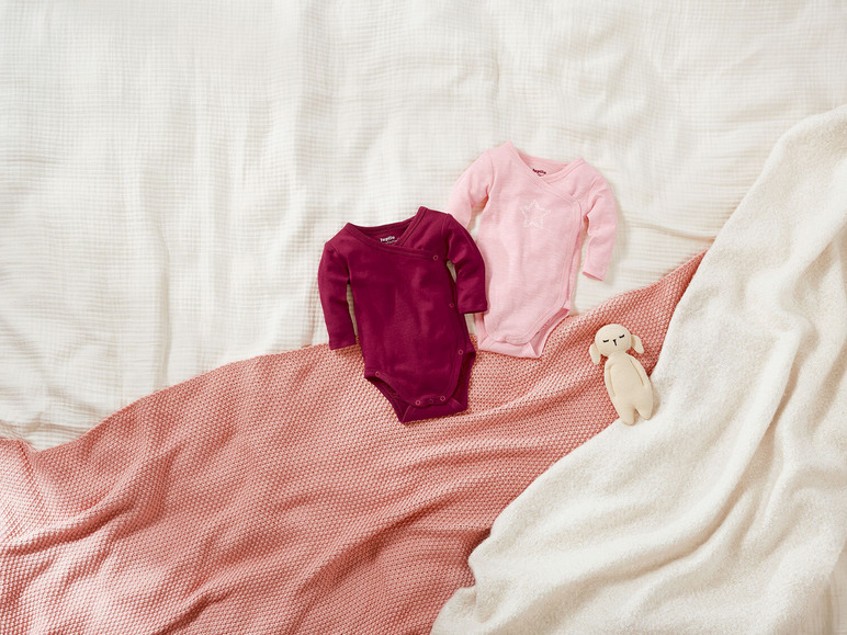 Gehe zu Vollbildansicht: lupilu Baby Mädchen Body/Wickelbody, 2 Stück, aus reiner Bio-Baumwolle - Bild 3