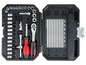 Ein Parkside Werkzeugset mit Ratsche, Bits und Schraubendrehern.
