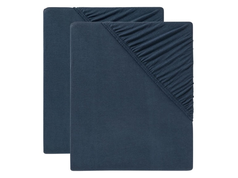 Gehe zu Vollbildansicht: MERADISO® Jersey Spannbettlaken, 2 Stück, enthält Baumwolle, bügelfrei, 90-100 x 200 cm - Bild 5