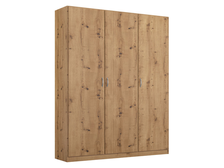 Ein dreitüriger Holzschrank.