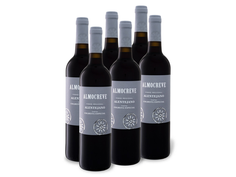 0,75-l-Flasche 6 Colheita Alentejano trocken, Vinho Weinpaket Especial Regional Almocreve Rotwein x