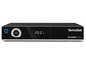 Ein schwarzer TechniSat Technibox UHD S Digitalreceiver.