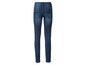 Eine dunkelblaue Damen-Skinny-Jeans.