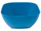 Eine blaue, quadratische Schüssel.