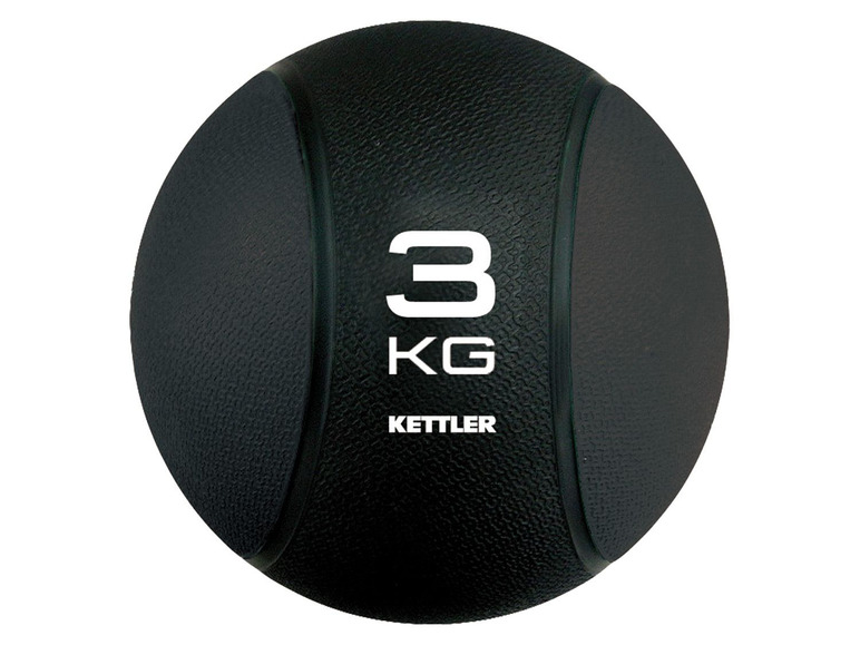 Eine schwarze Kettlebell mit 3 kg.