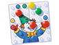 Ein Clown-Puzzle mit bunten Knöpfen.