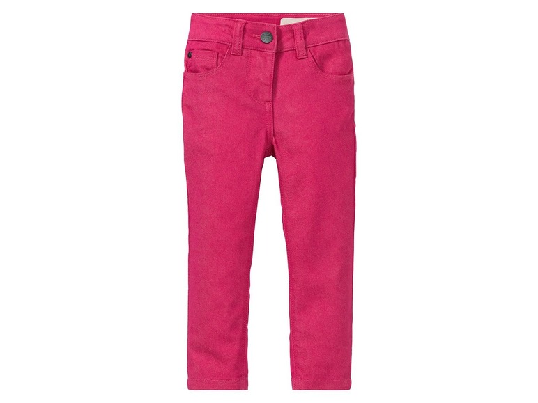 Gehe zu Vollbildansicht: LUPILU® Jeans Mädchen, Kleinkinder, Skinny Fit, Im 5-Pocket-Style, verstellbarer Innenbund - Bild 2