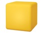 Ein gelber Würfel.