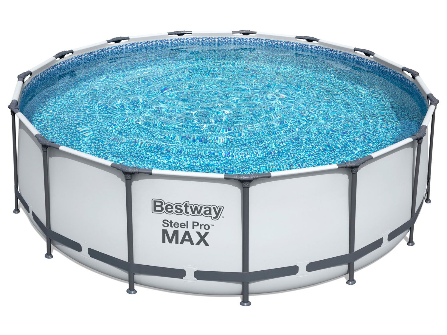 Bestway Steel Pro Max™ Framepool Komplett-Set, rund, mit Filterpumpe, Ø 457 x H 122 cm
