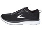 Schwarze Brooks Laufschuhe mit weißer Sohle.