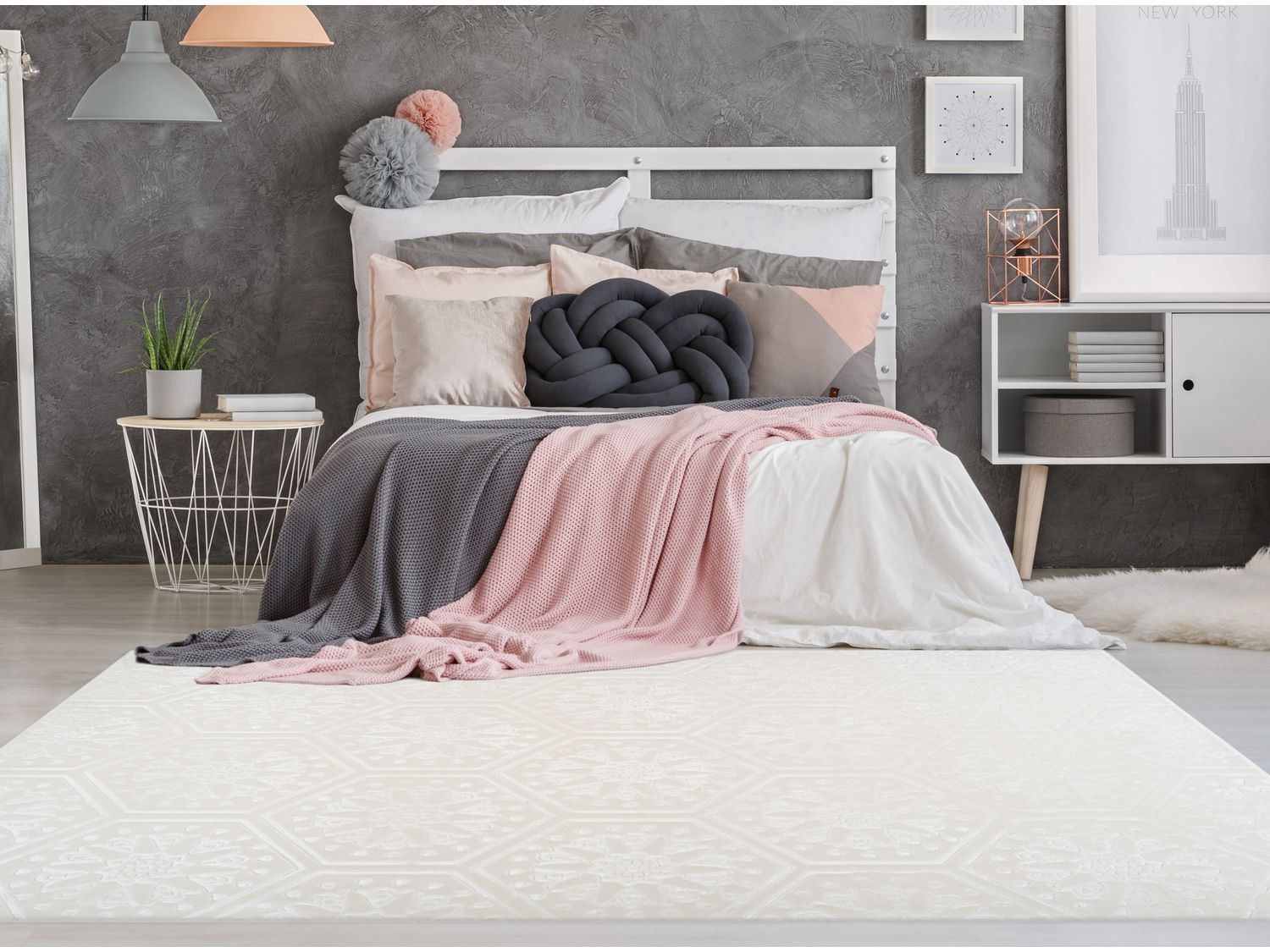 ARTE ESPINA Teppich Monroe (Weiß 200, 160cm x 230cm) – Bild 2 von 2