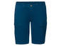 Blaue Cargo-Shorts mit Taschen.