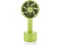 Ein grüner, wiederaufladbarer Handventilator der Marke UNOLD.