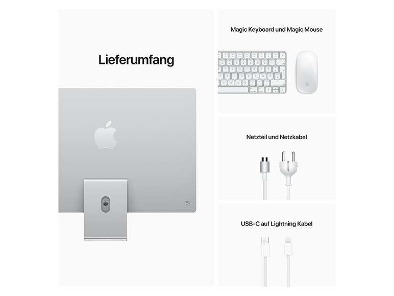 Gehe zu Vollbildansicht: Apple iMac 24" SLv/8C Cpu/7C Gpu/8GB/256GB - Bild 5