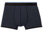 Dunkelblaue Boxershorts mit schwarzem Bund.