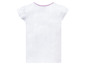 Weißes T-Shirt mit kurzen Ärmeln für Mädchen.