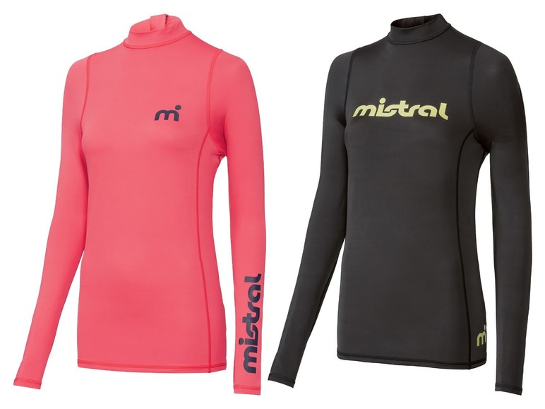 Zwei langärmelige Mistral-Shirts, eines rosa und eines schwarz.