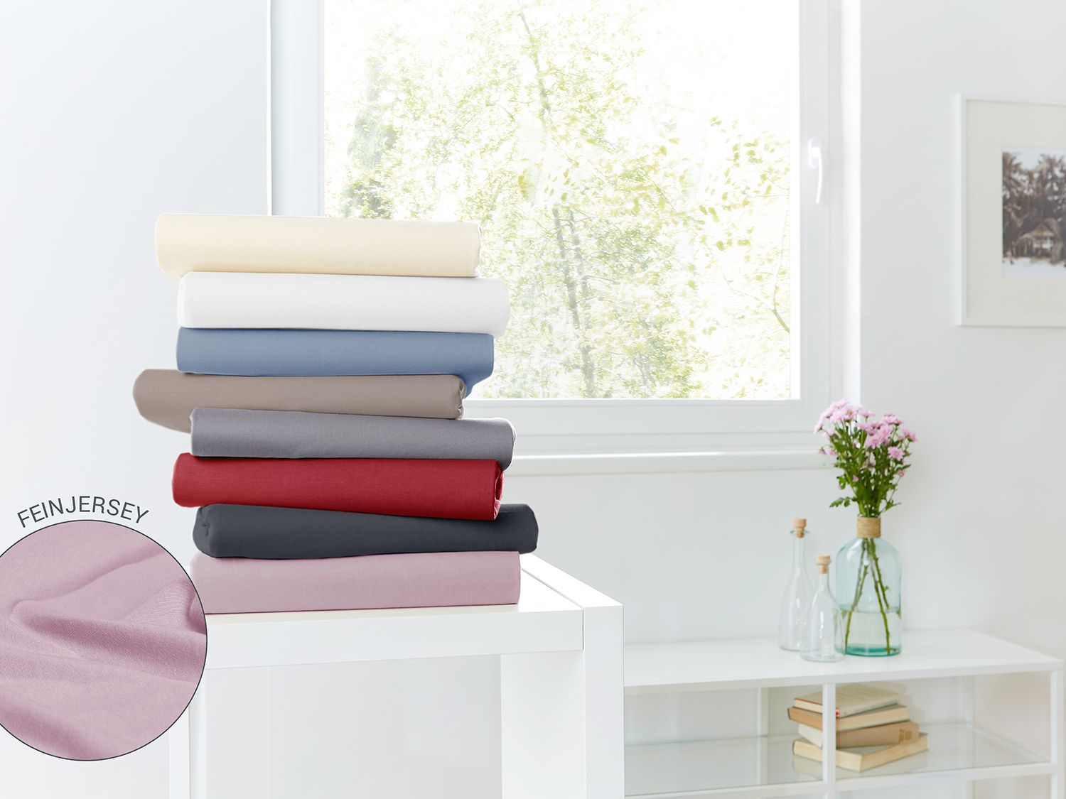 Thumbnail - Primera Mako-Feinjersey Spannbetttuch (mauve, 90 - 100 x 200 cm)