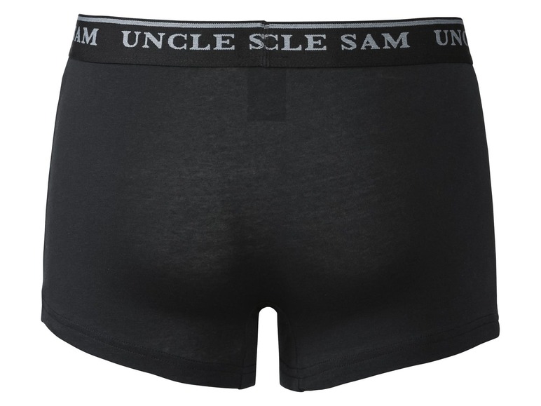 Schwarze Boxershorts mit 'Uncle Sam' Logo.