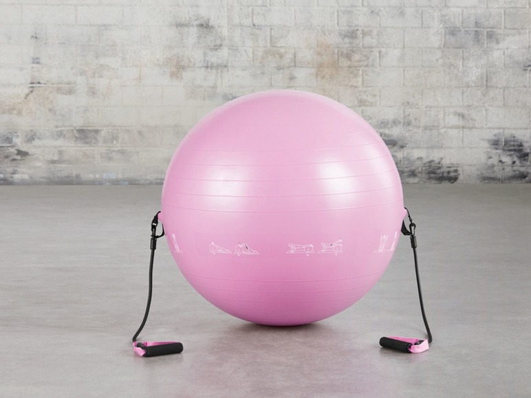 Gehe zu Vollbildansicht: CRIVIT® Gymnastikball, 65 cm Durchmesser, 120 kg Belastbarkeit, mit Trainingsübungen - Bild 7