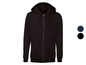 Ein schwarzer Kapuzenpullover mit Reißverschluss von Livergy.