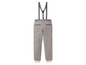 Graue Hose mit Hosenträgern