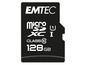 Eine 128 GB microSDXC-Karte von Emtec, Klasse 10.