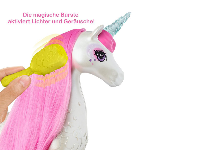 Gehe zu Vollbildansicht: Barbie Spielfigur Einhorn, mit magischer Bürste, ab 3 Jahren - Bild 6