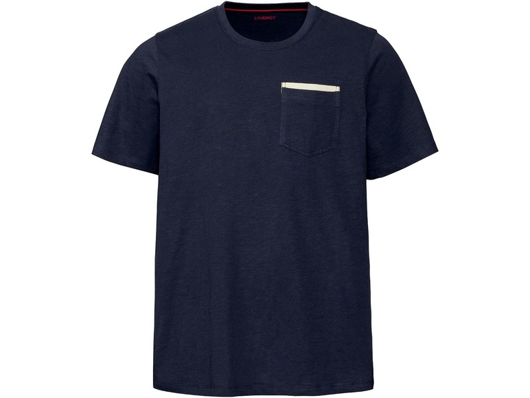 Gehe zu Vollbildansicht: LIVERGY® T-Shirt Herren, mit Rundhalsausschnitt, Tragekomfort durch reine Baumwolle - Bild 5