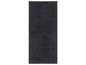 Dunkelgraue Badematte mit Rippenstruktur.