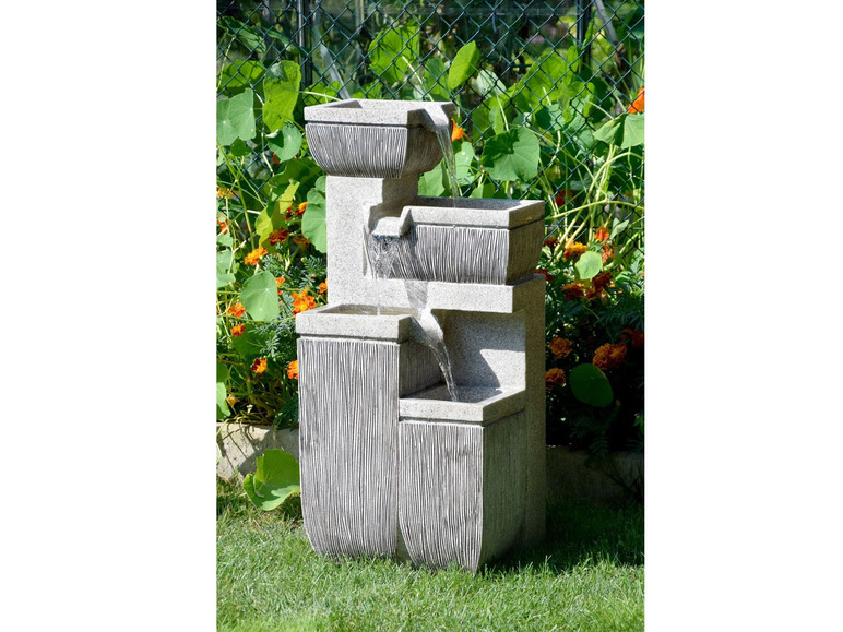 Gehe zu Vollbildansicht: dobar Großer Design-Gartenbrunnen mit 4 Stufen, eckig - Bild 5
