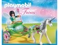 Playmobil: Fee mit Einhorn und Wagen.