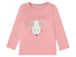 Rosa Langarmshirt mit Maus-Motiv