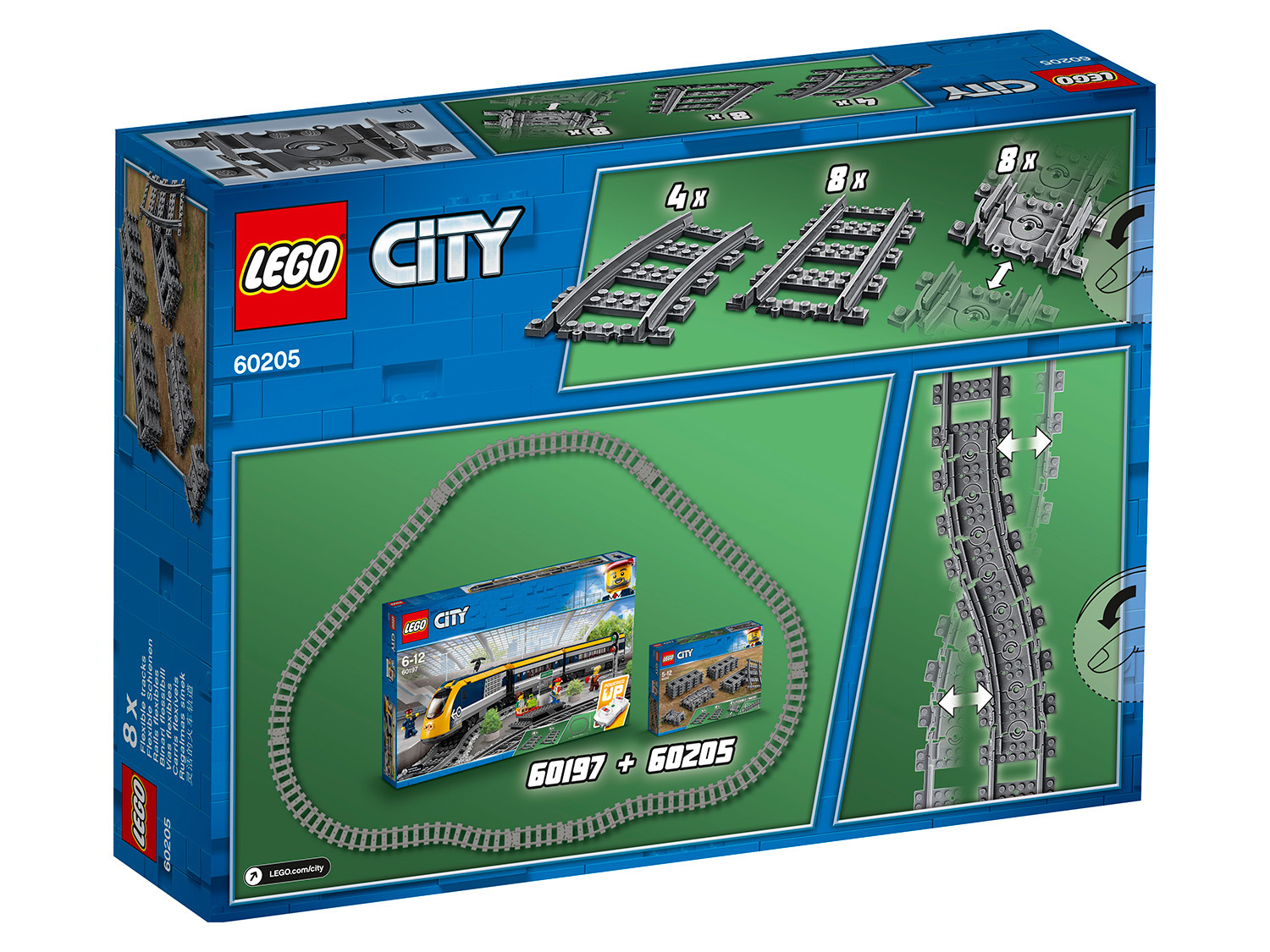 aus 60197 Schienen & Weichen NEU LEGO® City Eisenbahn Set 60205 60238 