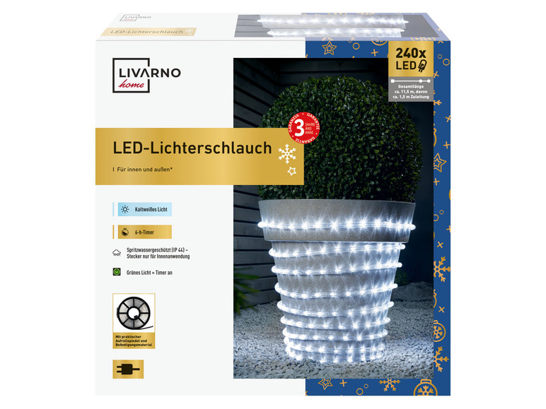 Gehe zu Vollbildansicht: LIVARNO home LED Lichterschlauch, 10 m, für innen und außen - Bild 2