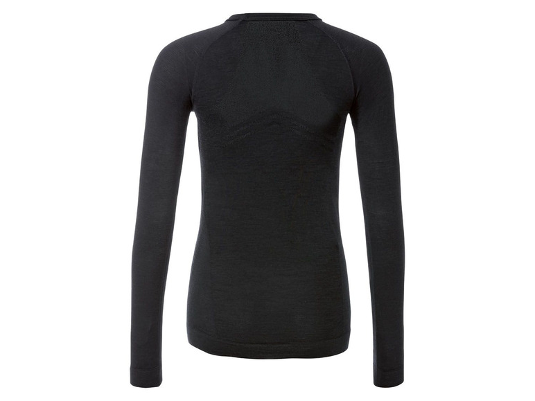 Schwarze Langarm-Unterwäsche für Frauen.