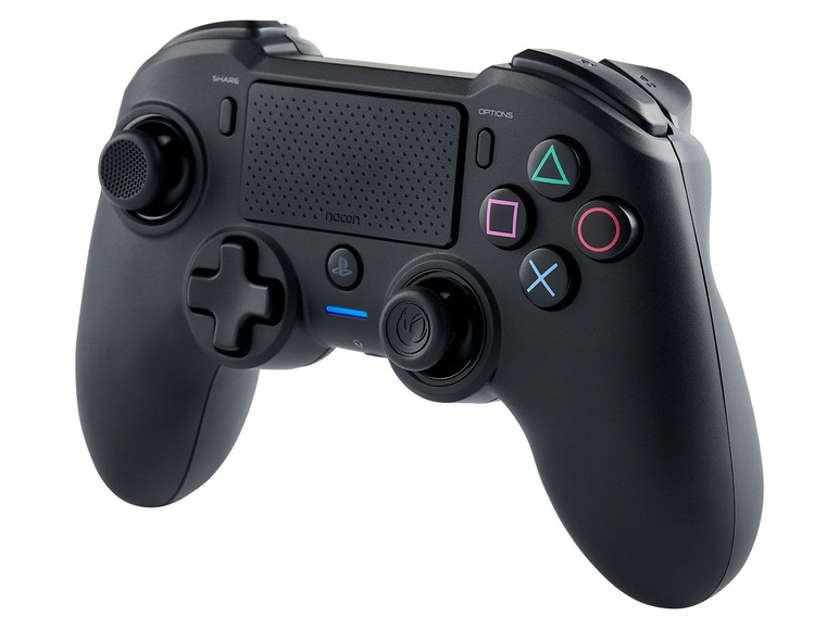 Ein schwarzer Nacon PS4-Controller mit zusätzlichen Tasten.